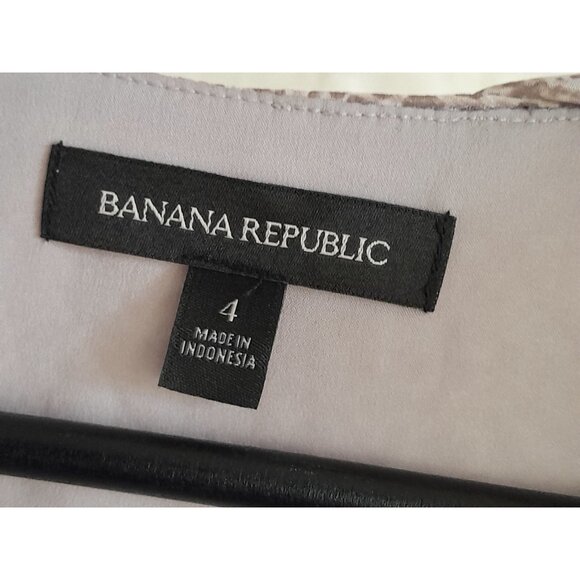 Banana Republic Sz 4 Snake Print Ruffle Wrap Event Party Lightweight Maxi Dress - Picture 7 of 10